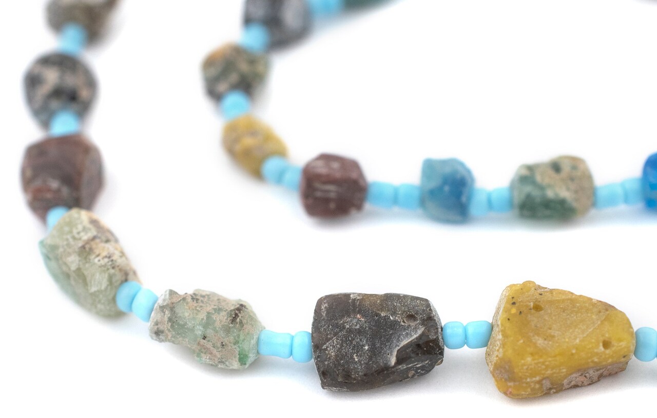 Nugget Roman Glass Beads, Genuine Glass Found in Afghanistan, Matte Glass Beads for Jewelry Making, The Bead Chest